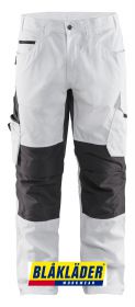 BLAKLADER Spodnie malarskie ze stretchem 1095, kolor biały/ciemnoszary