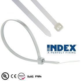 INDEX Opaska kablowa biała BN-B 2,5x80, nylon, opak. 100szt